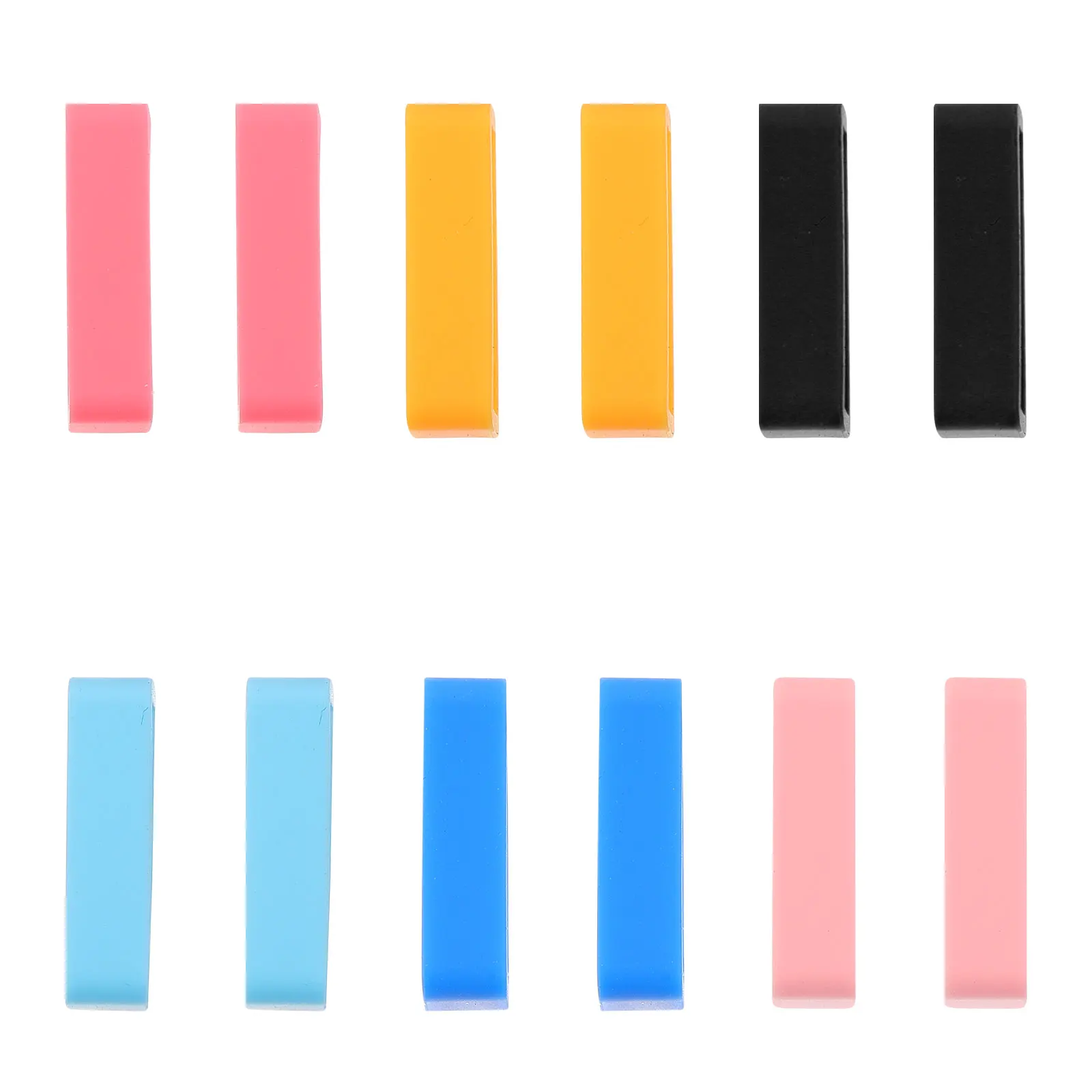 

12 Pcs 20CM Silicone Watch Strap Loops Bands Black Blue Yellow Durable Quality Activity Wrist Straps Bracelet