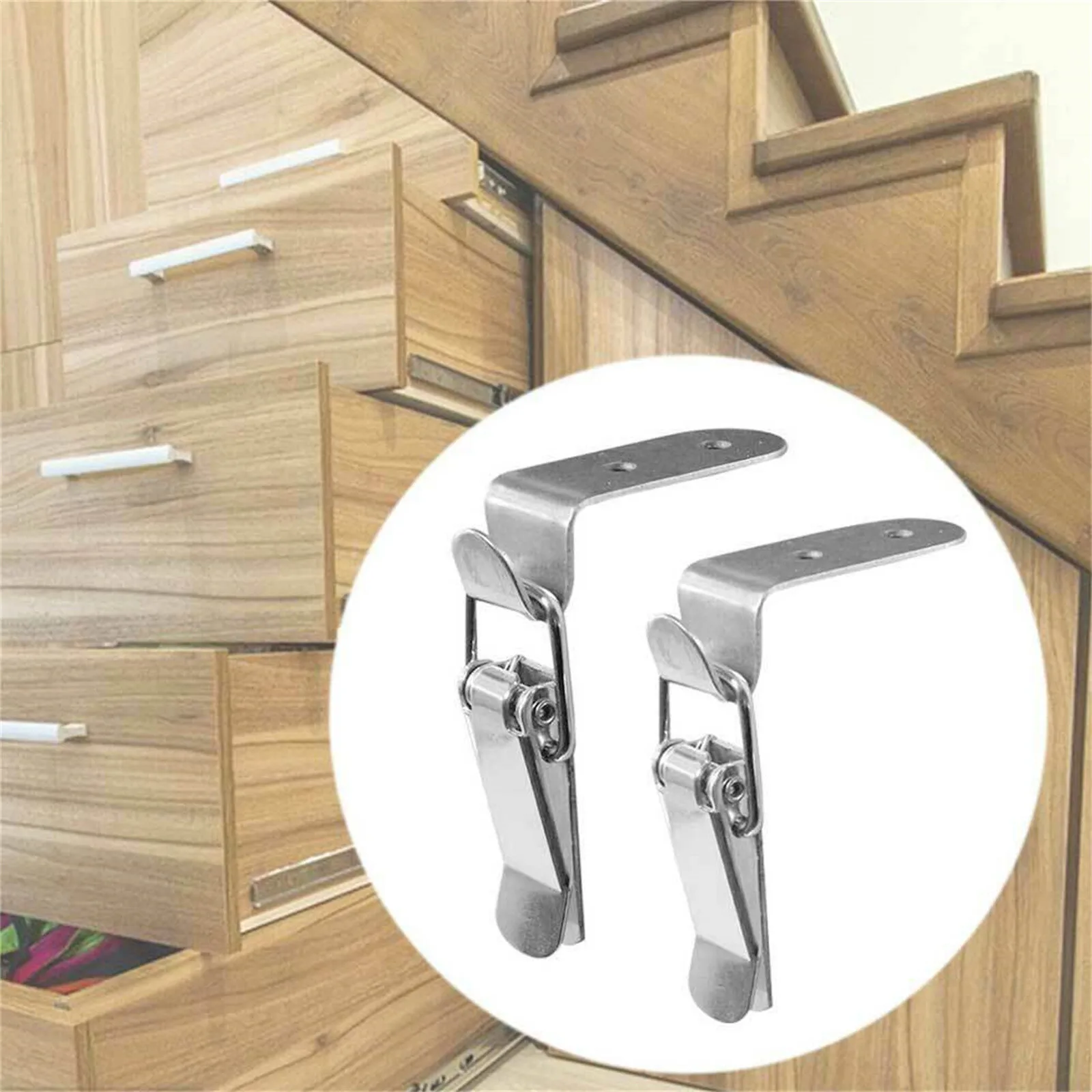 

Dark Box Buckle Stainless Steel Buckle Duck-Mouth Buckle Silver Spring Loaded Latch For Suitcases Drawers And Boxes