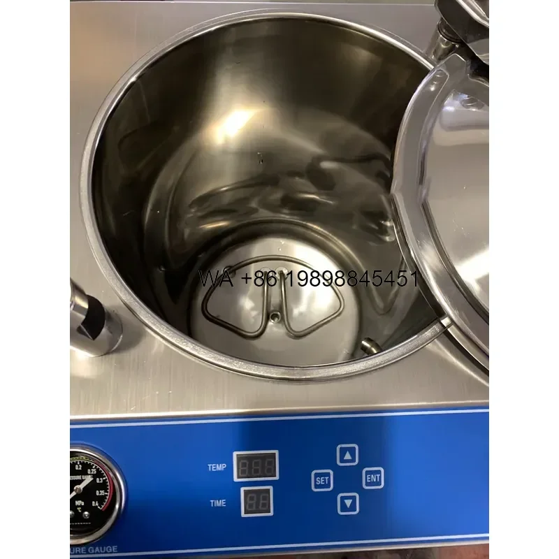 Wmwmnu for 28L Stainless Steel Medical Food Sterilizer Automatic Mushroom Autoclave Vertical High Pressure Steam