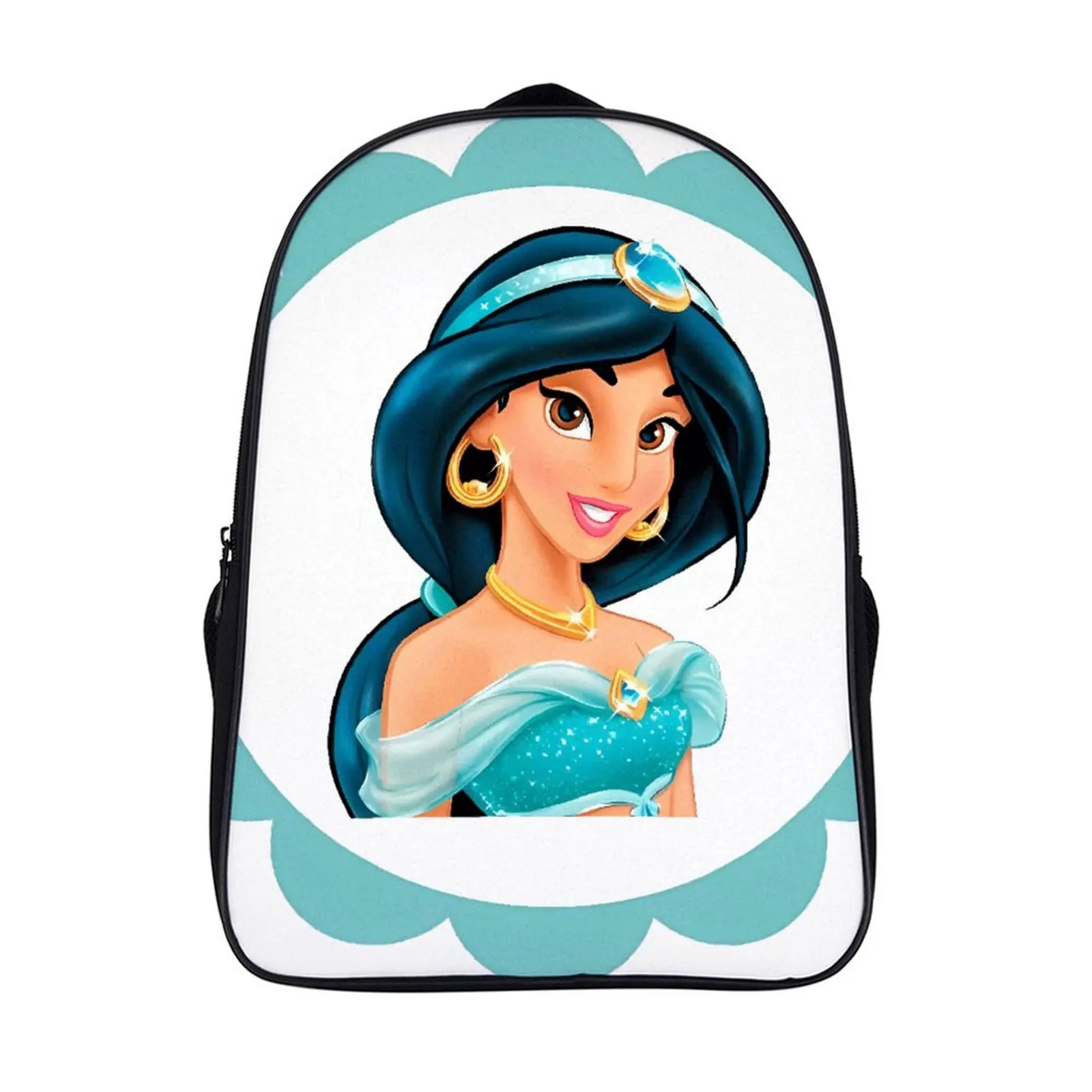 

Cartoon Disney Princess Jasmine Fashion Student's Backpack School Bag 16 Inch 2 Compartment Backpack Student Schoolbag