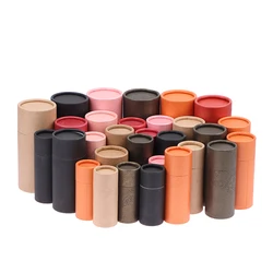 Round Cardboard Gift Box Kraft Paper Tube Boxes Cosmetic Essential Oil Bottle Packaging Box Lipstick Perfume Packaging