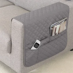 1PC Water Repellent Sofa Armrest Covers Plaid Furniture Arm Couch Protector Storage Bag Chair Cover for Living Room Home Decor