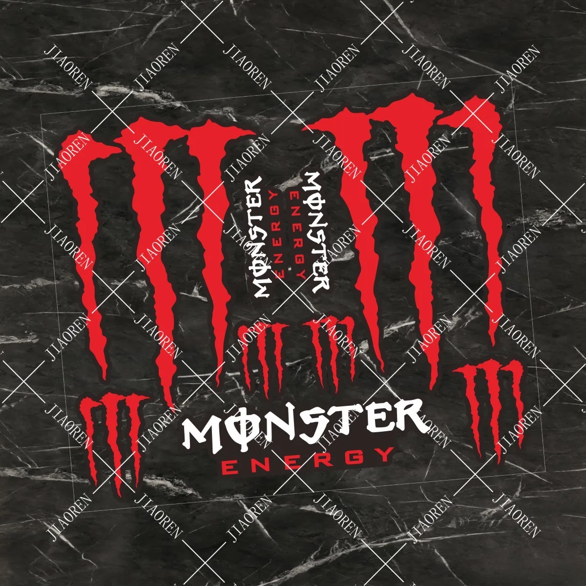 Halloween Monster Energy Adesivos Kit de decalque de capacete emblema de tanque de motocicleta
