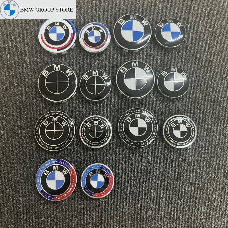 BMW GROUP 1/4/7Pcs BMW Original Emblem/50th Anniversary Emblem For BMW X1 X3 X5 1 3 5 7 Series Z4 G20 G30 G05 G01 G11 E46 E90