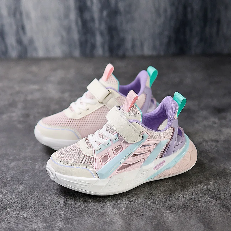 2025 Summer Fashion Pink Sneakers for Children Girl Comfy Soft Child Athletic Shoes Anti-slip Outdoor Sports Shoes for Kids Boys
