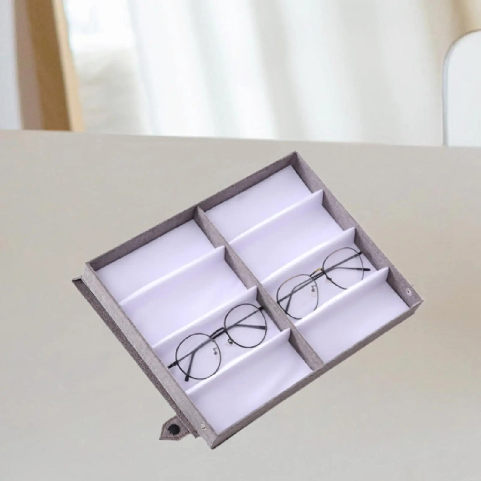 

8 Slot Glasses Organizer Glasses Holder for Tabletop Living Room Dresser