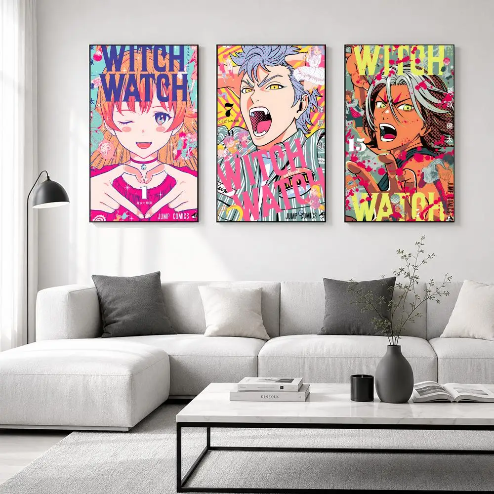 W-WITCH WATCH Poster posters for bedrooms and living rooms—high-definition cartoon movie-themed wall art.