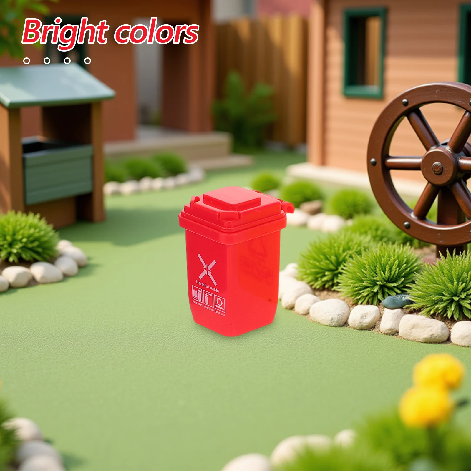 

40pcs Traffic Signs Playset Mini Street Road Educational Set Plastic Traffic Cones Garbage Can Kit For