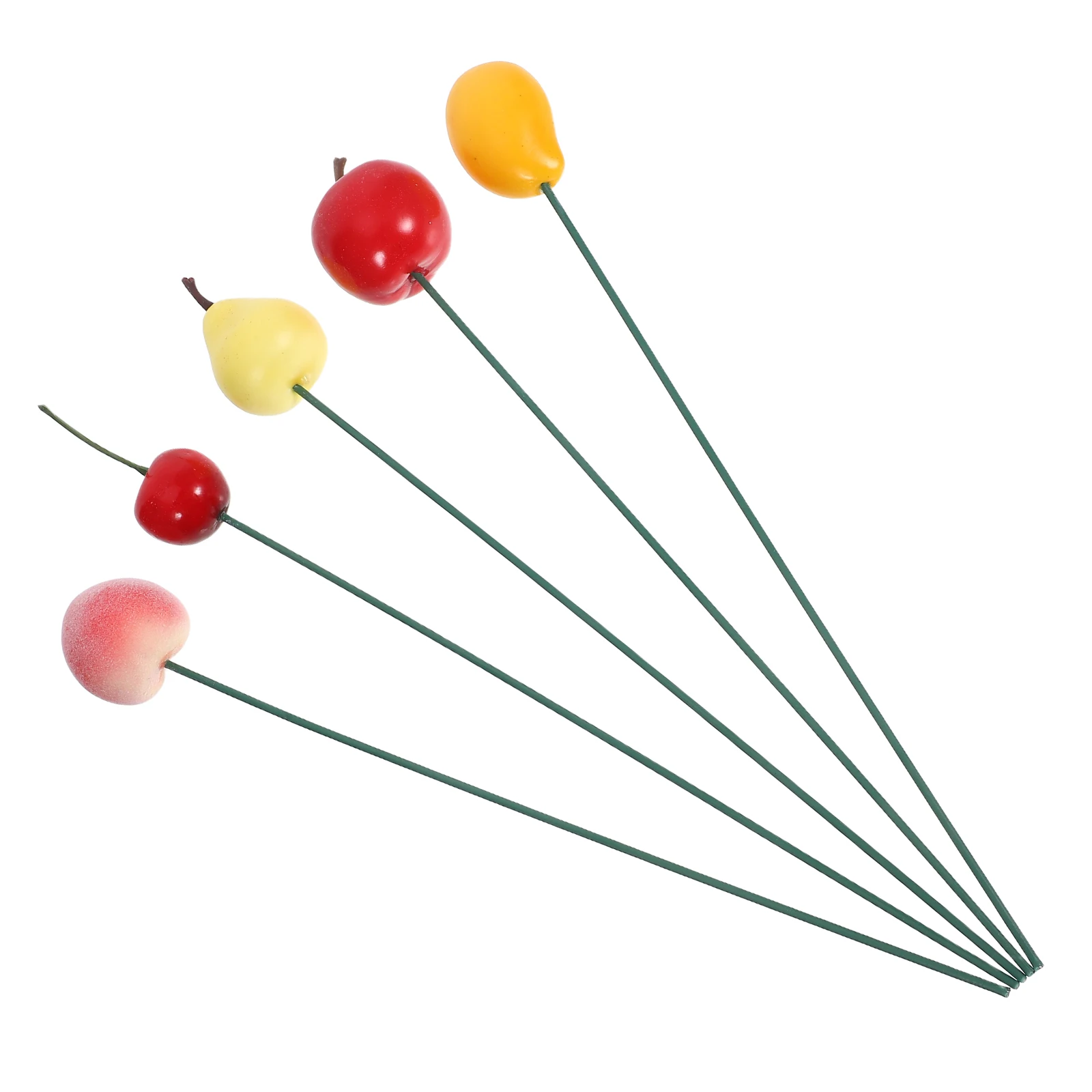 

5pcs Lifelike Food Stakes Reusable Decorative Outdoor Flowerpot Decoration Durable Plant Support Stake Yard Planter Pot