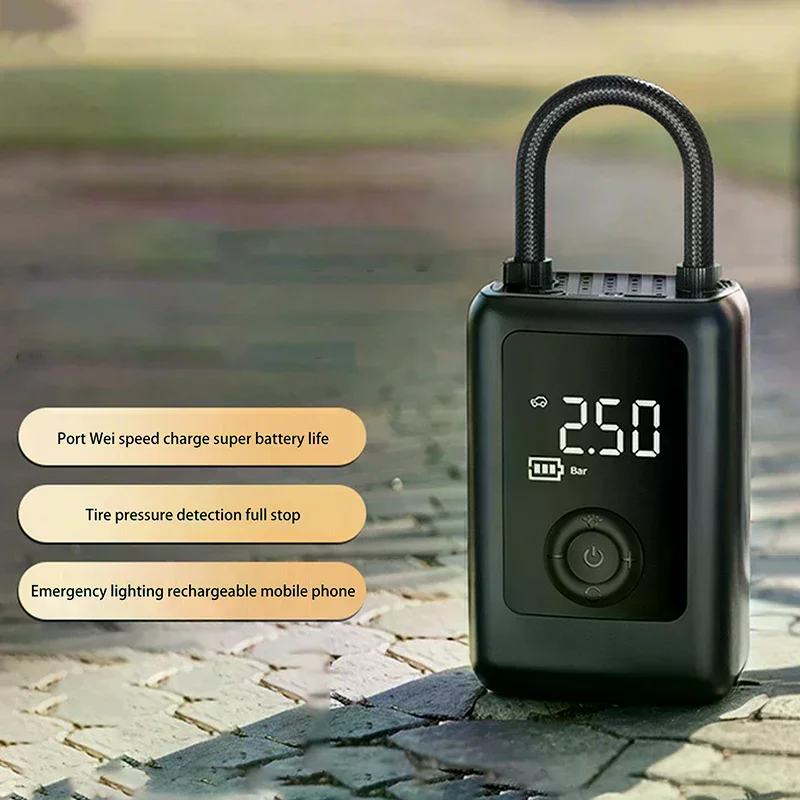 

150PSI автомобильный беспроводной воздушный насос USB перезаряжаемый электрический насос для шин дисплей мощности автомобильный насос для накачивания шин для автомобиля велосипедный мяч
