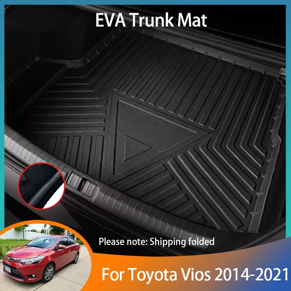 

Для Toyota Vios Yaris XP150 Sedan 2014-2021 2018 2015, коврик для багажника автомобиля, водонепроницаемый защитный коврик для хранения, аксессуары, материал EVA