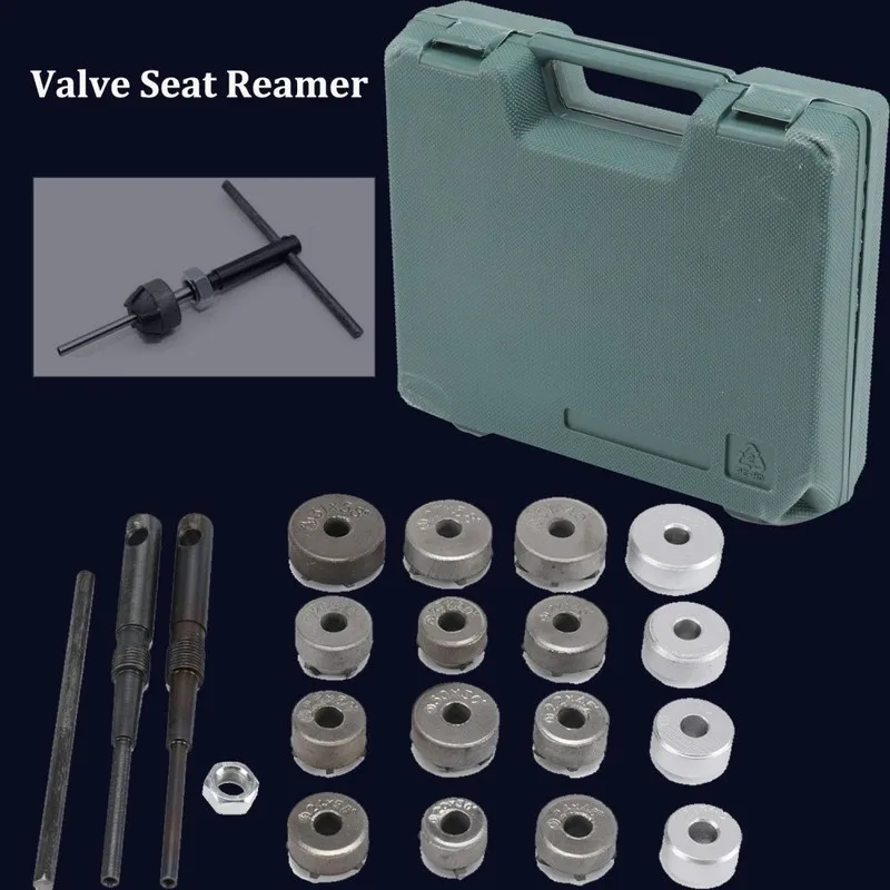 

20 pcs Valve Seat Reamer, Valve Seat Cutting Reamer Displacement Cutter, Carbide Valve Grinding Wheel Valve Seat Cutter Reamer Head Toolholder Kit for Motorcycle Engine Valve Seat Repair