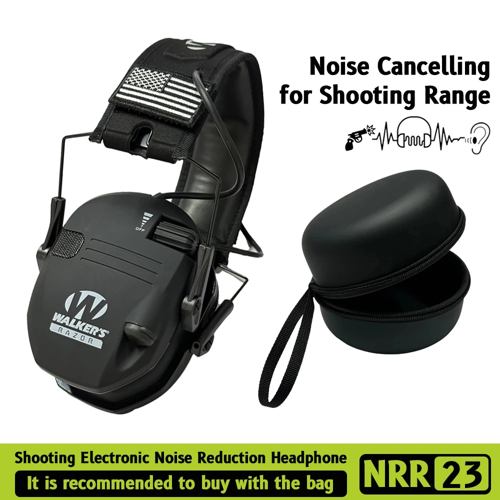 Ear Protection Electronic Hearing Protection Active Protector for Shooting Earmuffs NRR 23dB Noise Reduction Headset