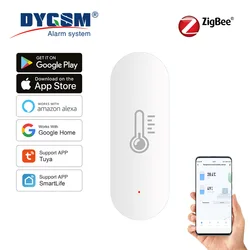 Tuya Zigbee Smart Temperature And Humidity Sensor APP Remote Monitor For Smart Home Var SmartLife Work With Alexa Google