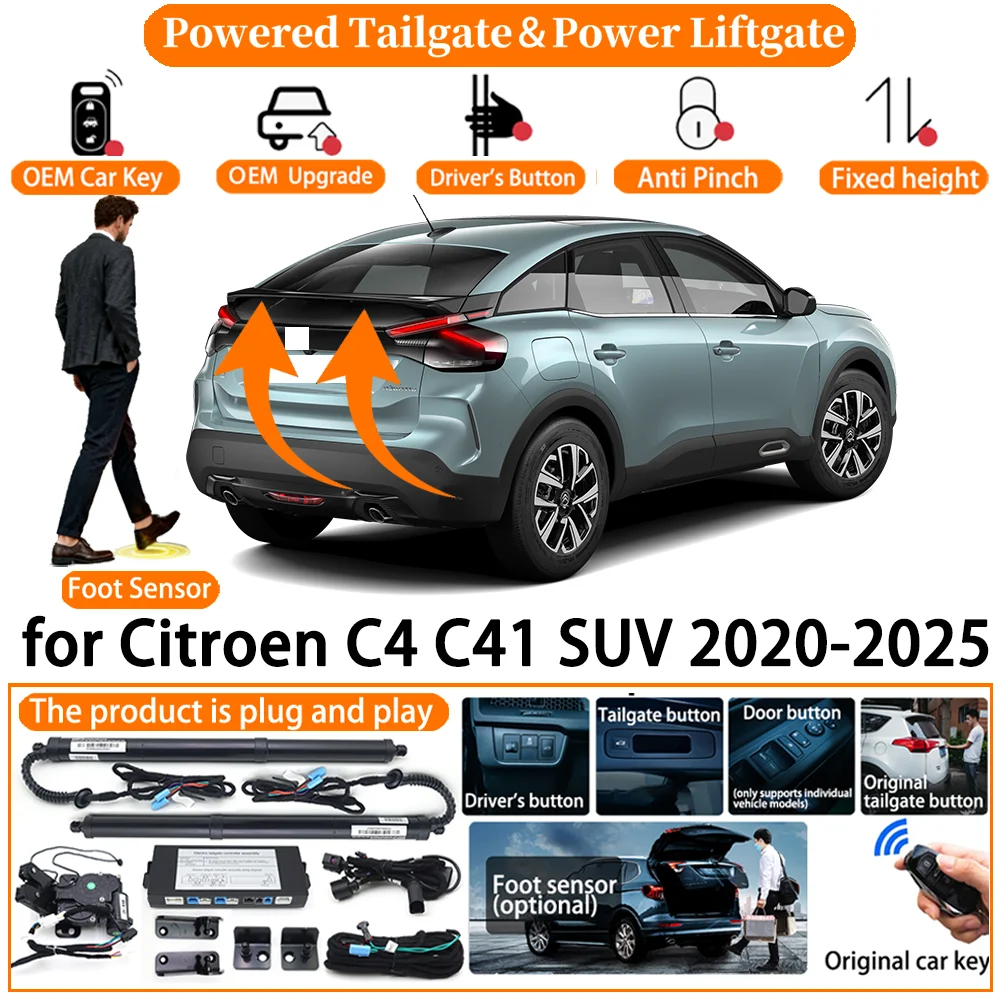 

ZhuCamX Car OEM Smart Powered Tailgate system for Citroen C4 C41 SUV 2020-2025 Automatic Electric Power Tailgate Strut kit