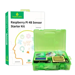 Keyestudio Raspberry Pi 4B Sensor Starter Kit Diy Kit Support Python Java C Language STEM For Raspberry Pi(NO RPI 4B Board)