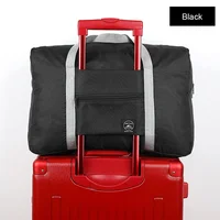 Solid Color Waterproof Folding Travel Bag Lightweight Large Capacity Luggage Bag 4