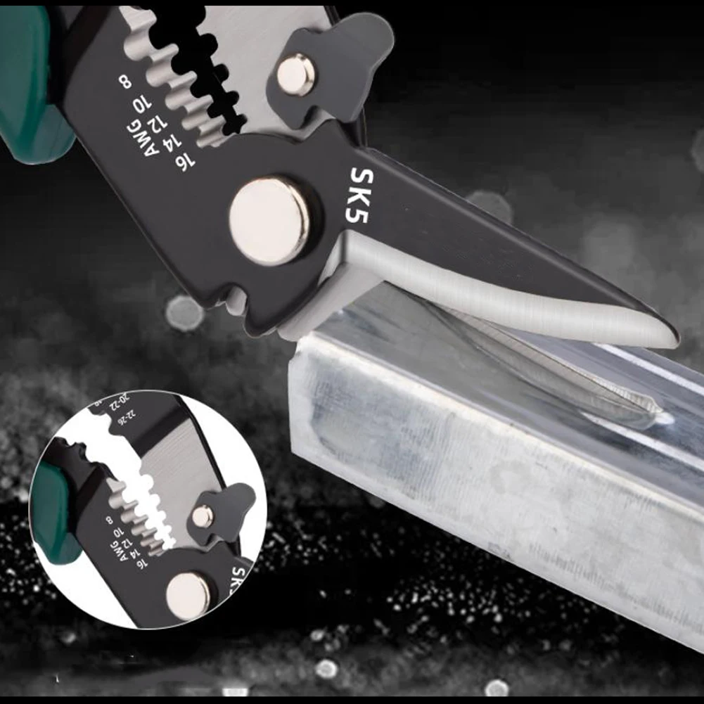 

Многофункциональные клещи для зачистки и обжима проводов 7,5 дюймов, для кабелей 8-16 AWG, обжимные клещи для клемм, аксессуары для электромонтажа, ручной инструмент ﻿