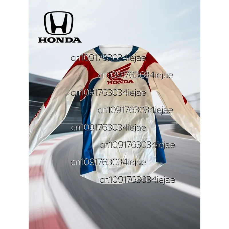 

Honda 2025 Summer Motorcycle Jersey Long Sleeve Riding Shirt Breathable Dirt Bike Racing Gear Comfortable Off-Road Moto Top