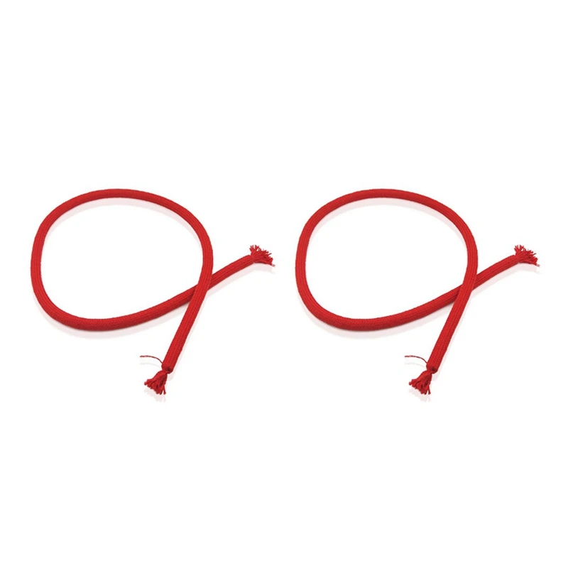 2Pcs Magic Trick Rope Magic Tricks Stiff Rope Comedy Stage Magic Soft Rope Trick (Red)