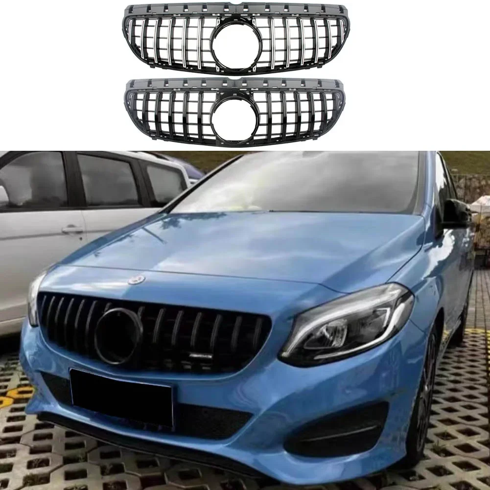 Front Racing Grille Facelift Bumper Center  Grill For Mercedes-Benz B-Class W246 B160 B180 B220 B200 B250 2015-2019 GTR