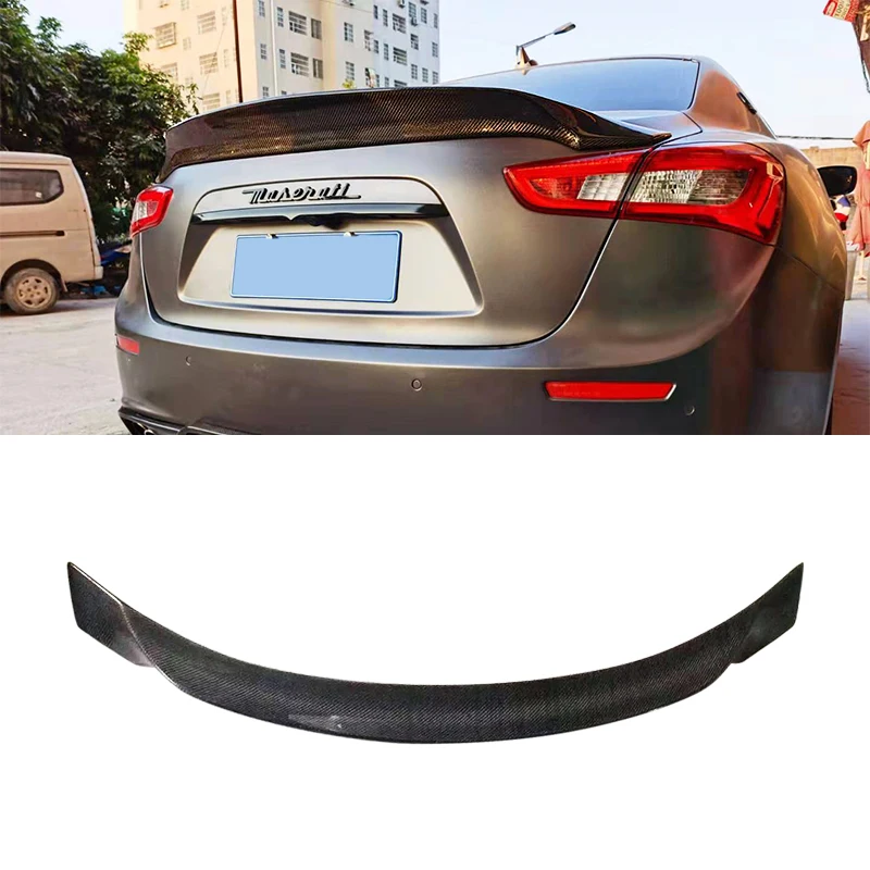 Fits 2017-2021 Maserati Ghibli Rear Trunk Spoiler Wing  WALD ASPEC Style Carbon Fiber CF