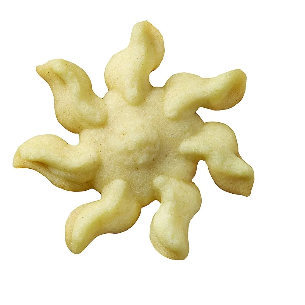 Prensa ergonómica para galletas, juego de 13 piezas, máquina para hacer galletas Spritz, gatillo de tacto suave, barril transparente, incluye 12 formas, fácil horneado