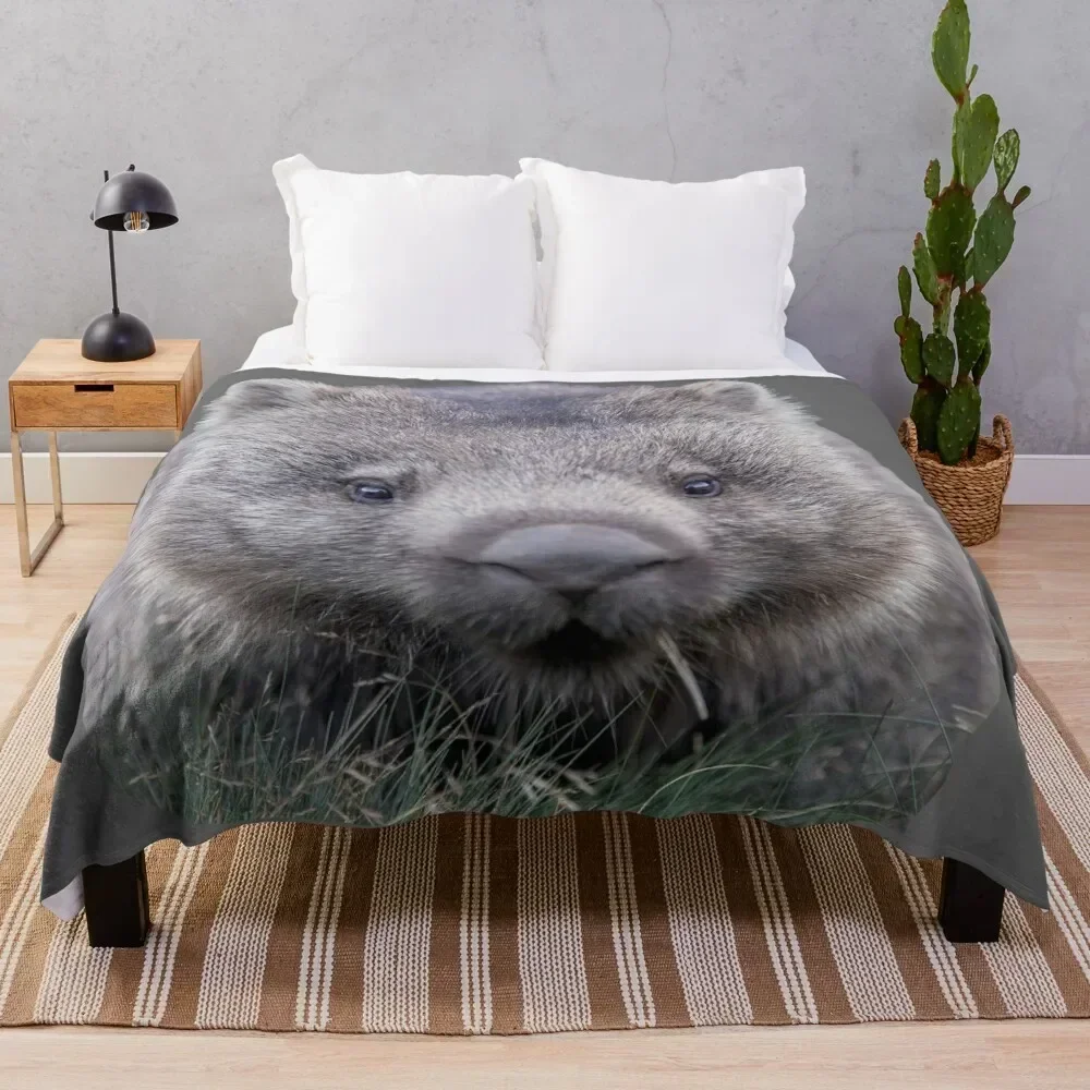 

Wombat Throw Blanket Summer Retros Travel Blankets