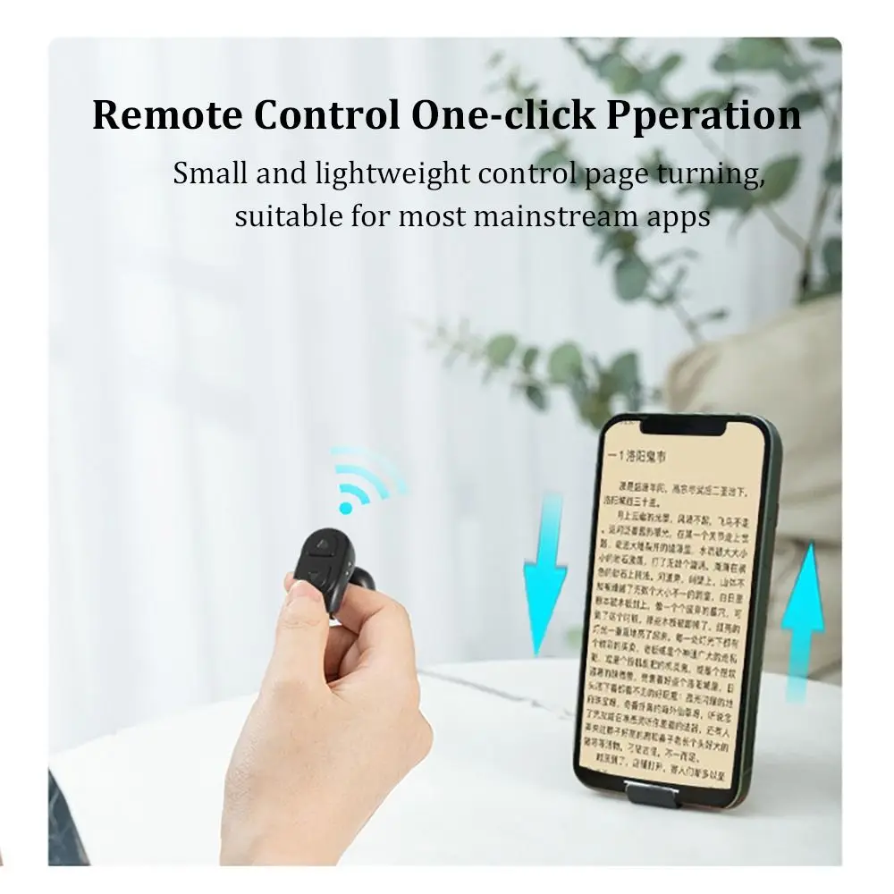 Wireless For Short Video Scrolling Ring Bluetooth-Compatible for IPhone Ipad Android Phone E-book Page Turner