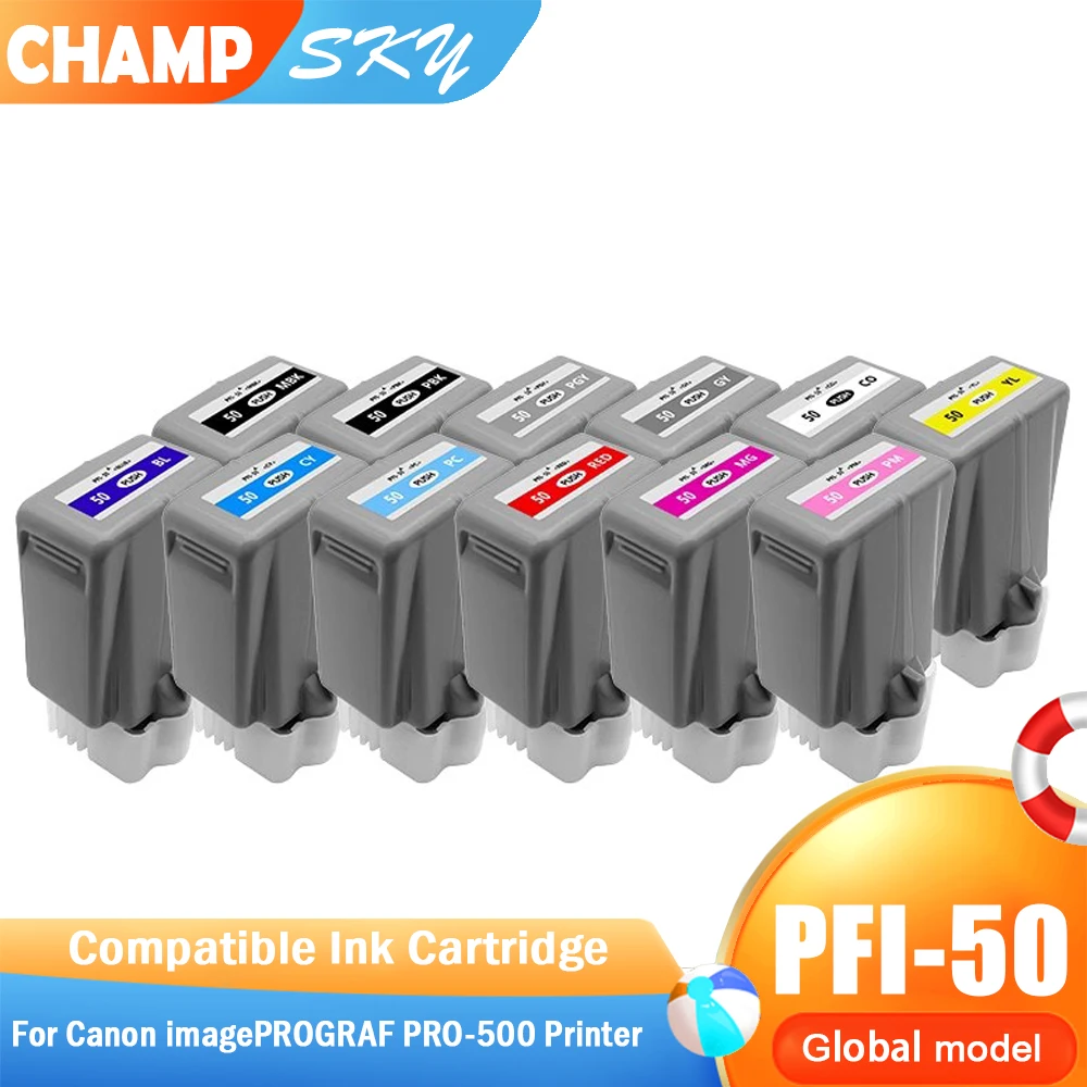 

PFI-50 PFI 50 Premium Color Compatible Inkjet Pigment Ink Cartridge for Canon imagePROGRAF PRO-500 PRO500 Pinter