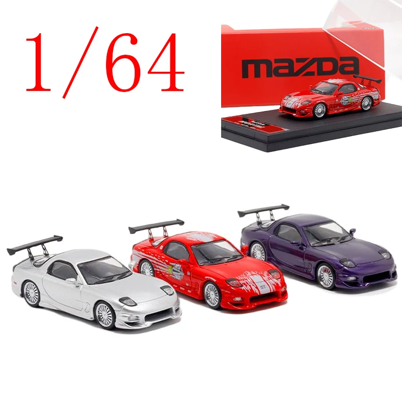 

Mortal Diecast 1/64 Scale Mazda Alloy Model Cars Mazda RX7 Veilside Play Vehicles Toys for Boys Gift Original Box