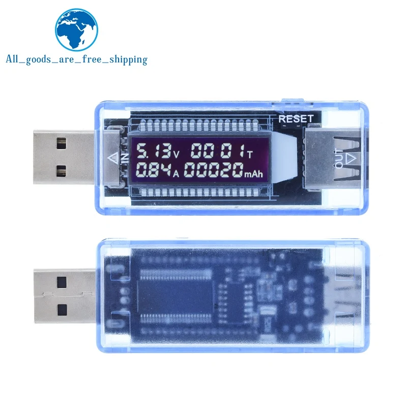 USB Current Voltage Capacity Tester Volt Current Voltage Detect Charger Capacity Tester Meter Mobile Power Detector Battery Test