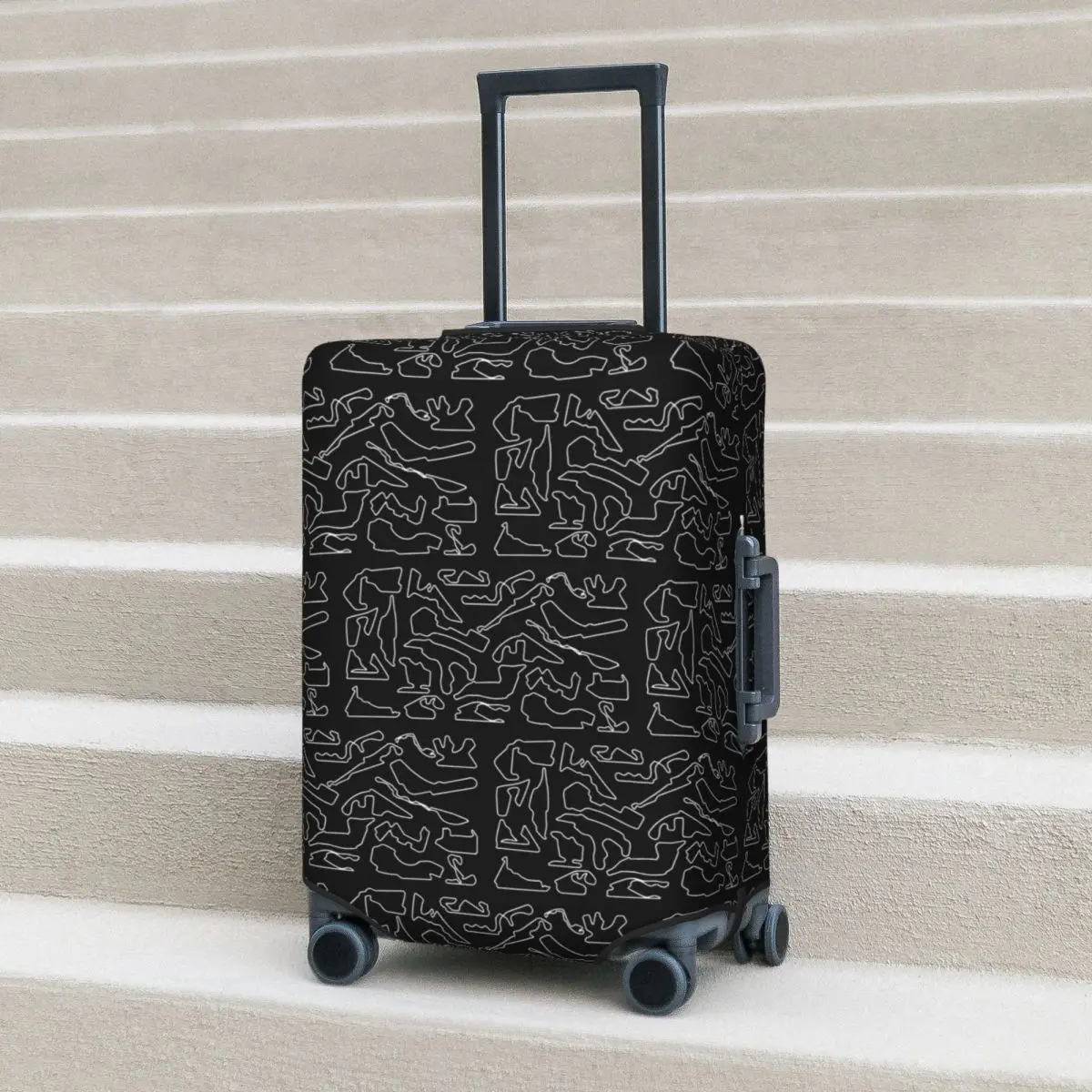 

F1 2023 Tracks (Black) Suitcase Cover Protection Elastic Travel Luggage Protector Covers for 18-32 Inch