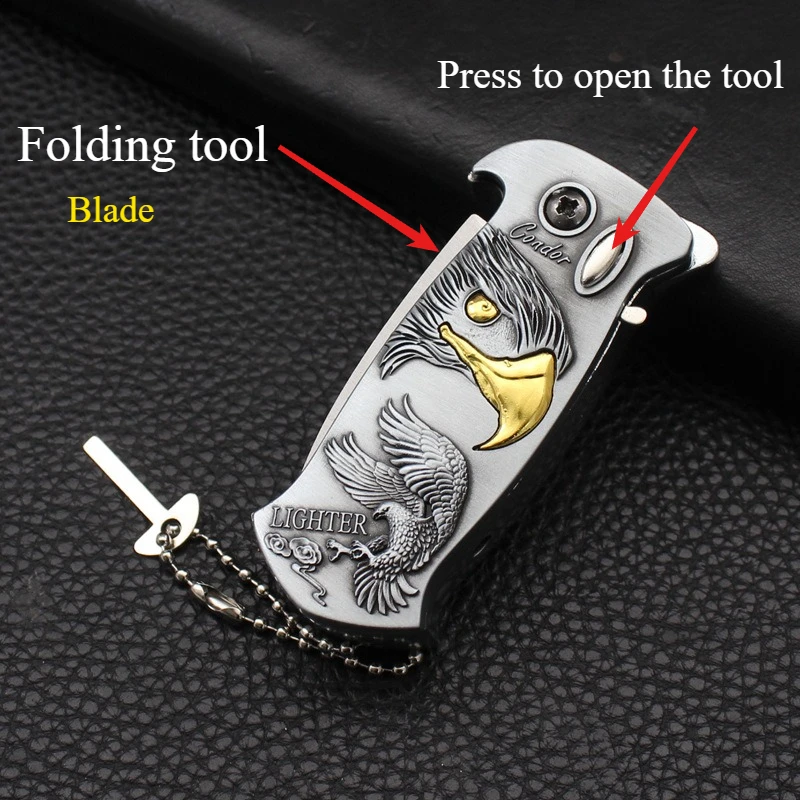 Cool Lighter Tool Metal Lighter Butane Torch Gas Windproof Lighter Smoking Accessories Protection Tool Lighters Smoking - view 4