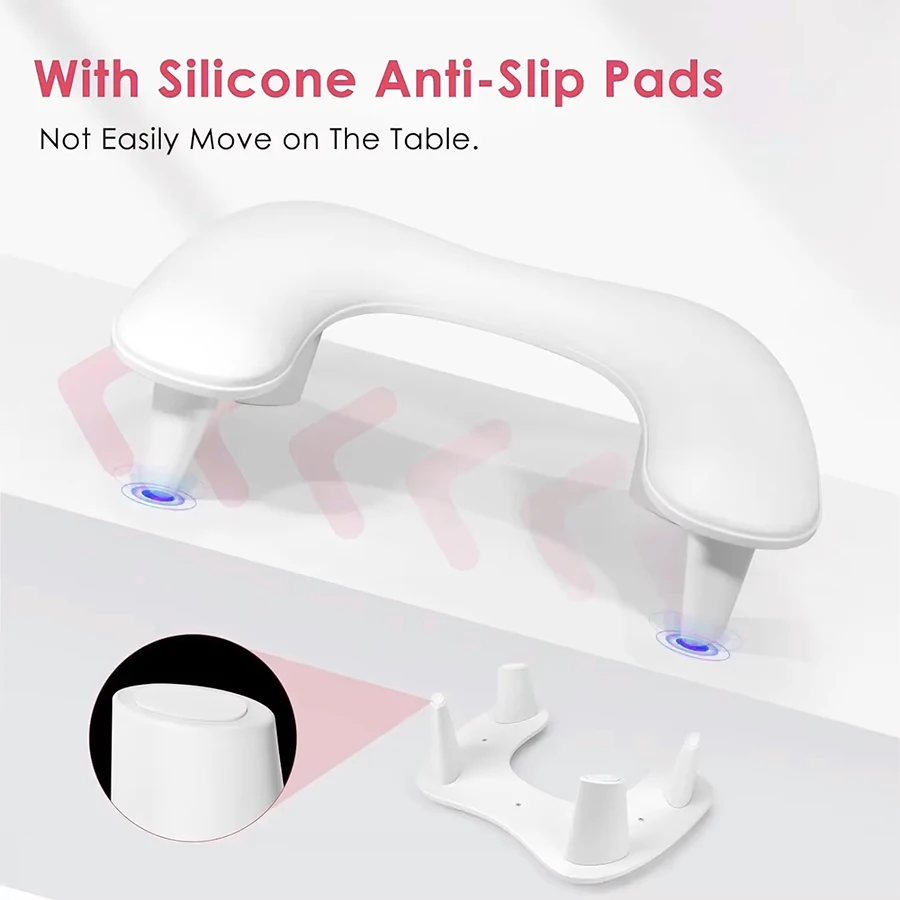 Nail Arm Rest for Nails , U-shaped Nail Arm Rest with Detachable Brackets Big Manicure Hand Rest Pillow for Nail Salon image 2