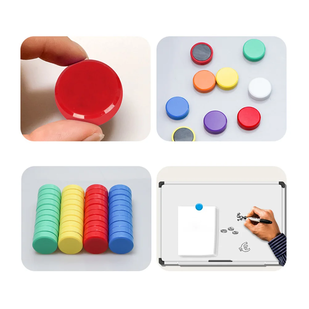 

24Pcs Colorful 3Cm Round Magnets Magnetic Blackboard Whiteboard Stickers Adsorption for Office School Home Iron Surfaces