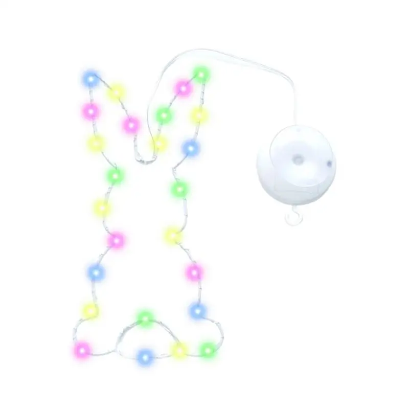 

Easter Light Window Decorations LED Bunny Lamp Easter Window Decoration With Suction Cup Lighted Home Decor Colorful Party
