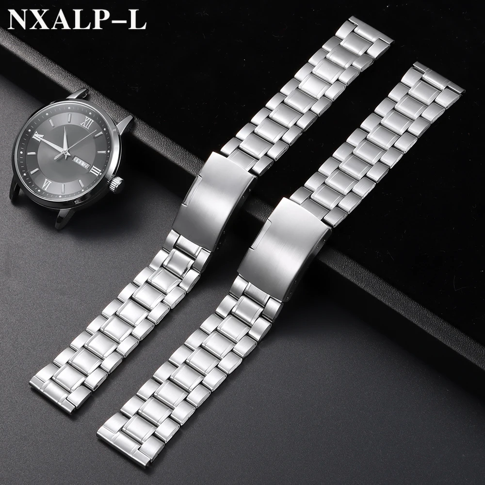 Stainless Steel Strap 18mm 20mm 22mm for Seiko for Rolex Watch Band Universal Accessories Men Women Replacement Bracelet Belt