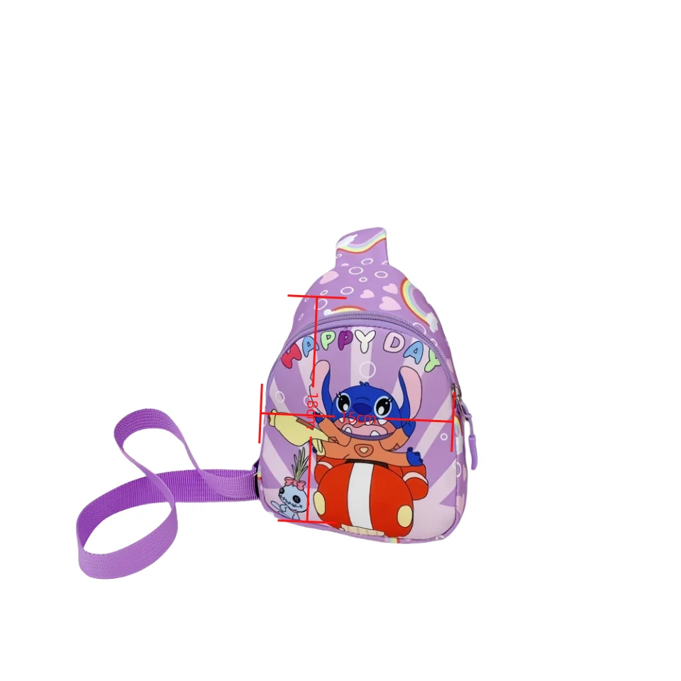 رائعتين 18 * 16.5 * 5 سم أنيمي غرزة منقوشة حقيبة كروس الجسم للفتيات المحبة الموضة