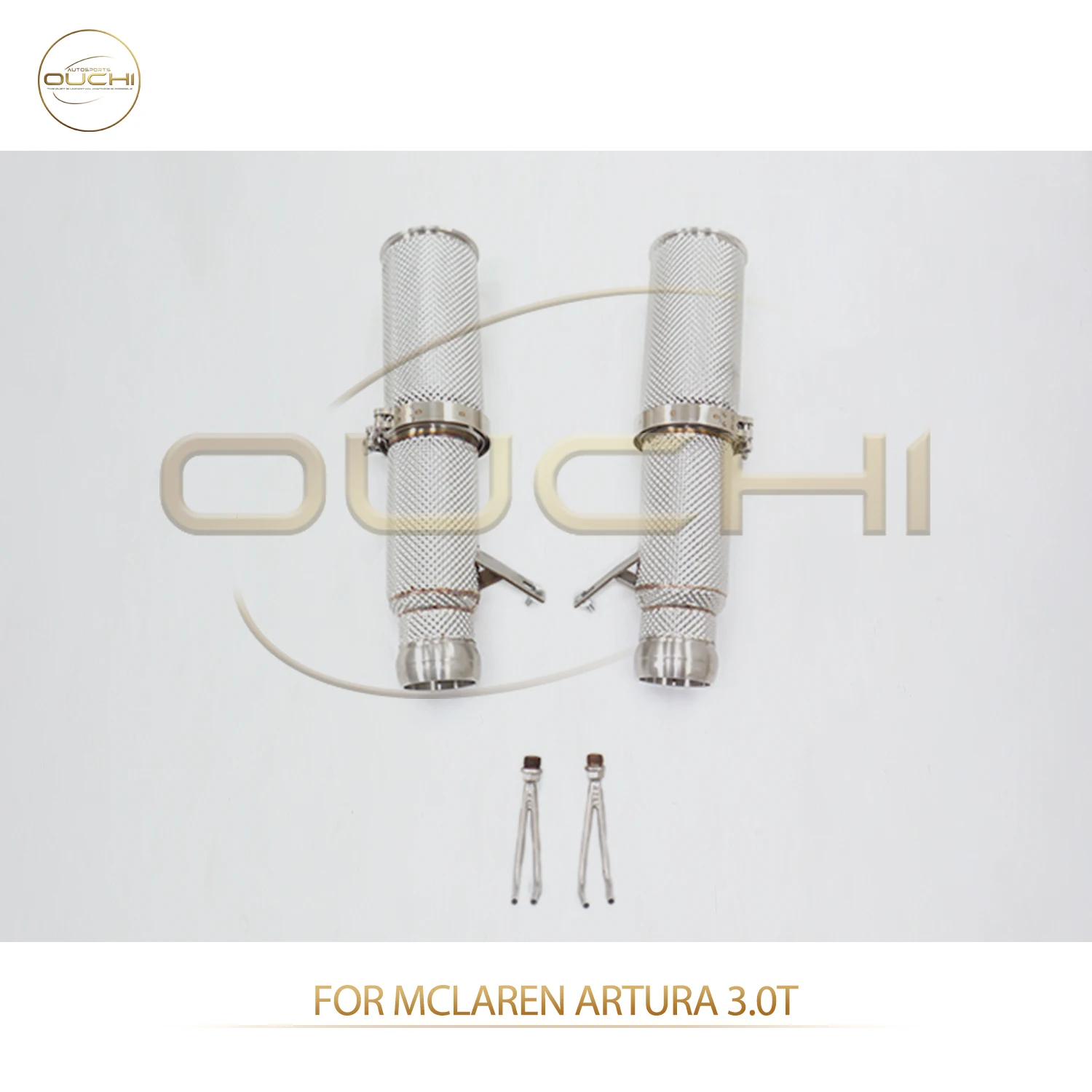 

OUCHI Factory Direct Sales With Heat Shield Downpipe for Mclaren Artura 3.0T SS304 With Catalysis Exhaust Easy Installation