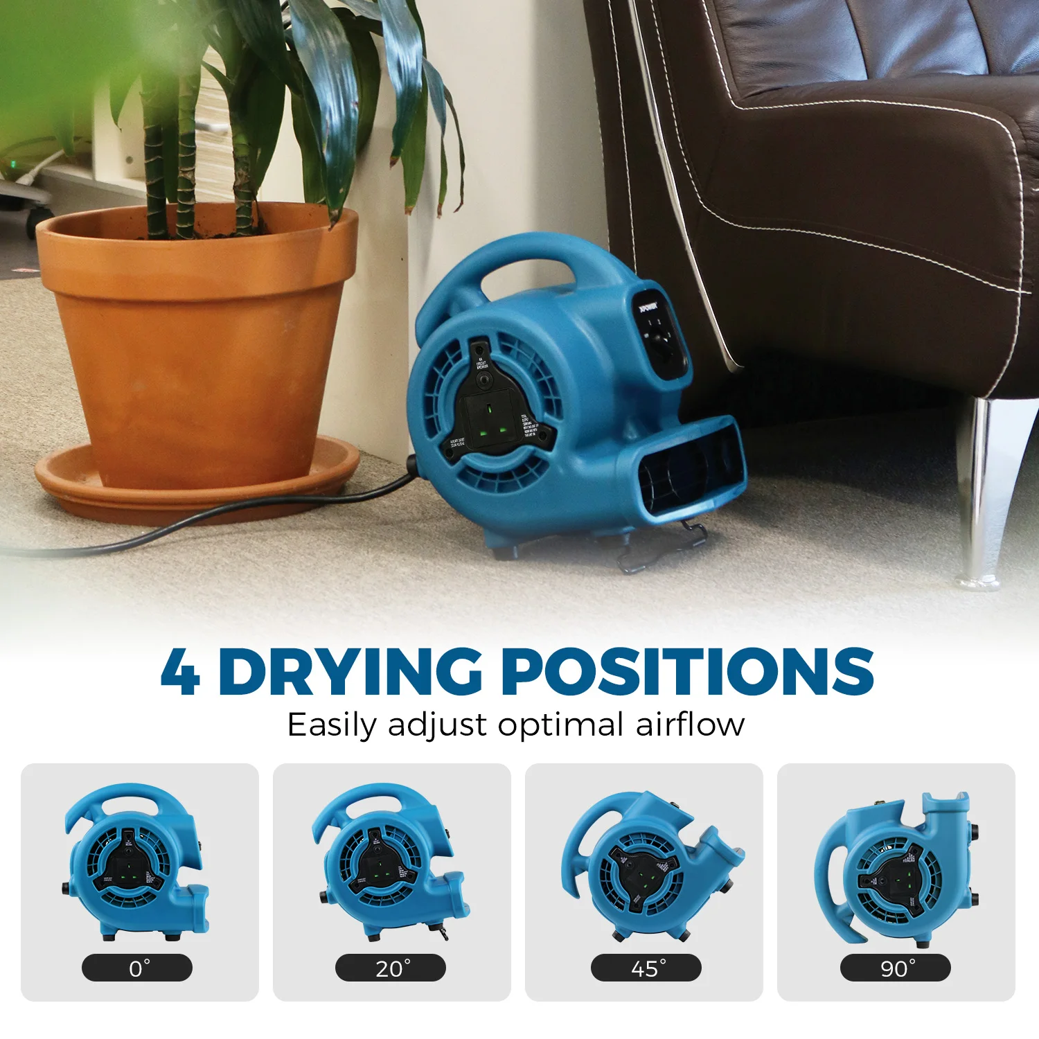 XPOWER P-80A محرك الهواء منفاخ الأرض التجاري عالي الطاقة سوبر ماركت منفاخ الهواء مجفف أرضية المنزل تجفيف السجاد