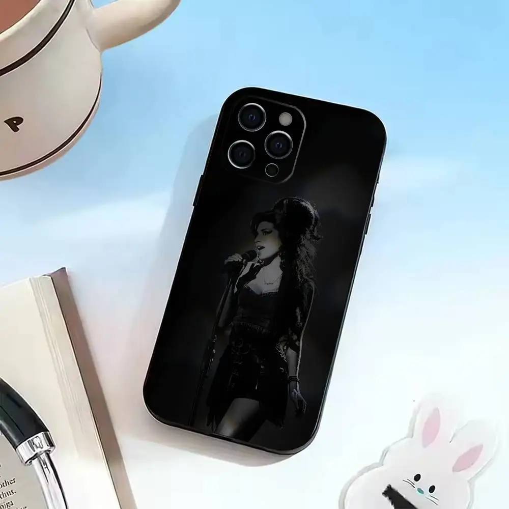 J-Jazz Amy W-Winehouse  Phone Case For iPhone 16, 17,14,15,13,12,11 Plus,Pro Max Soft Black Cover
