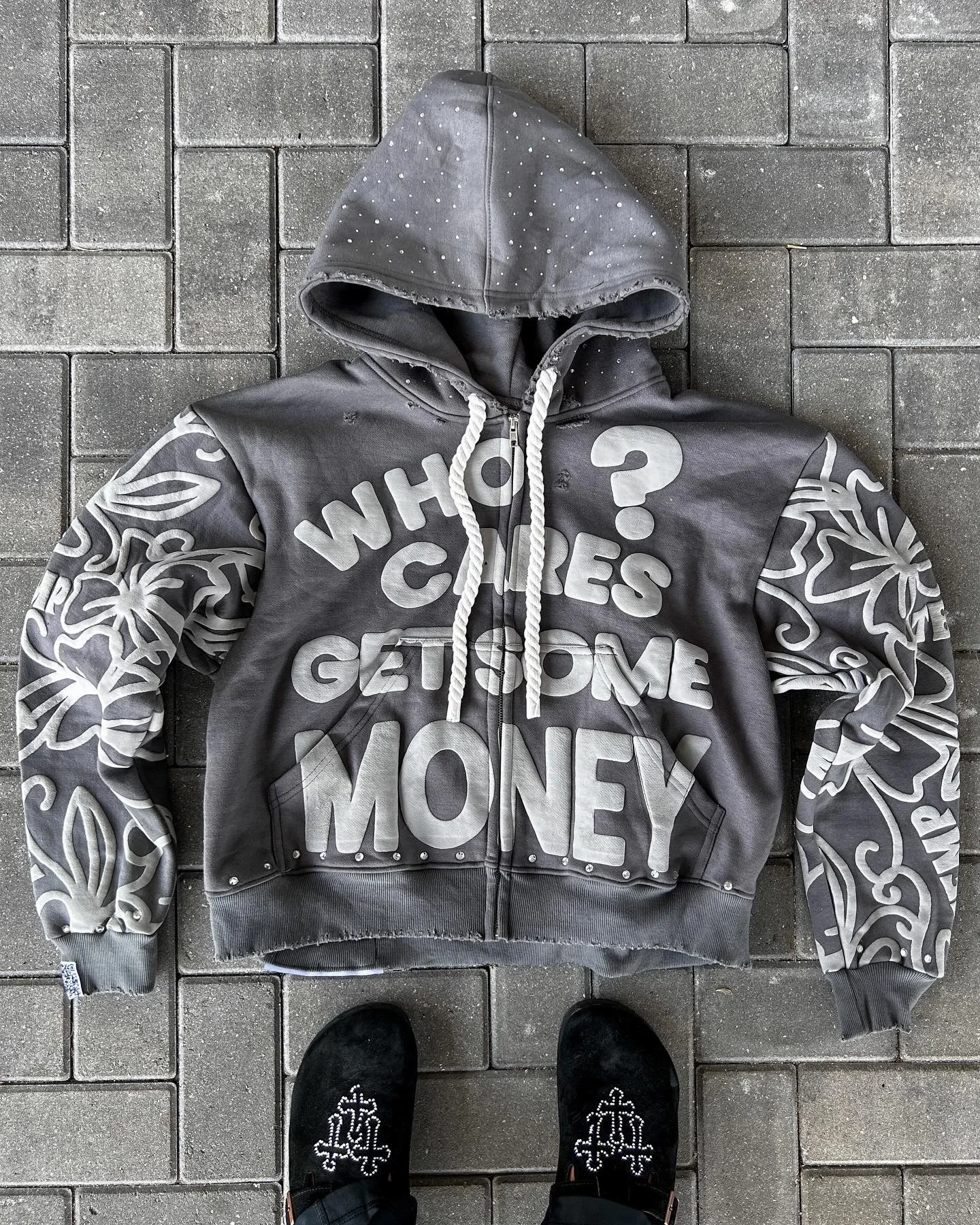 Zip Hoodie New American Hip Hop Trend Fashion Alphabet Design Vintage Hooded Long Sleeve Sports Hood Men Women Street Wear Y2K