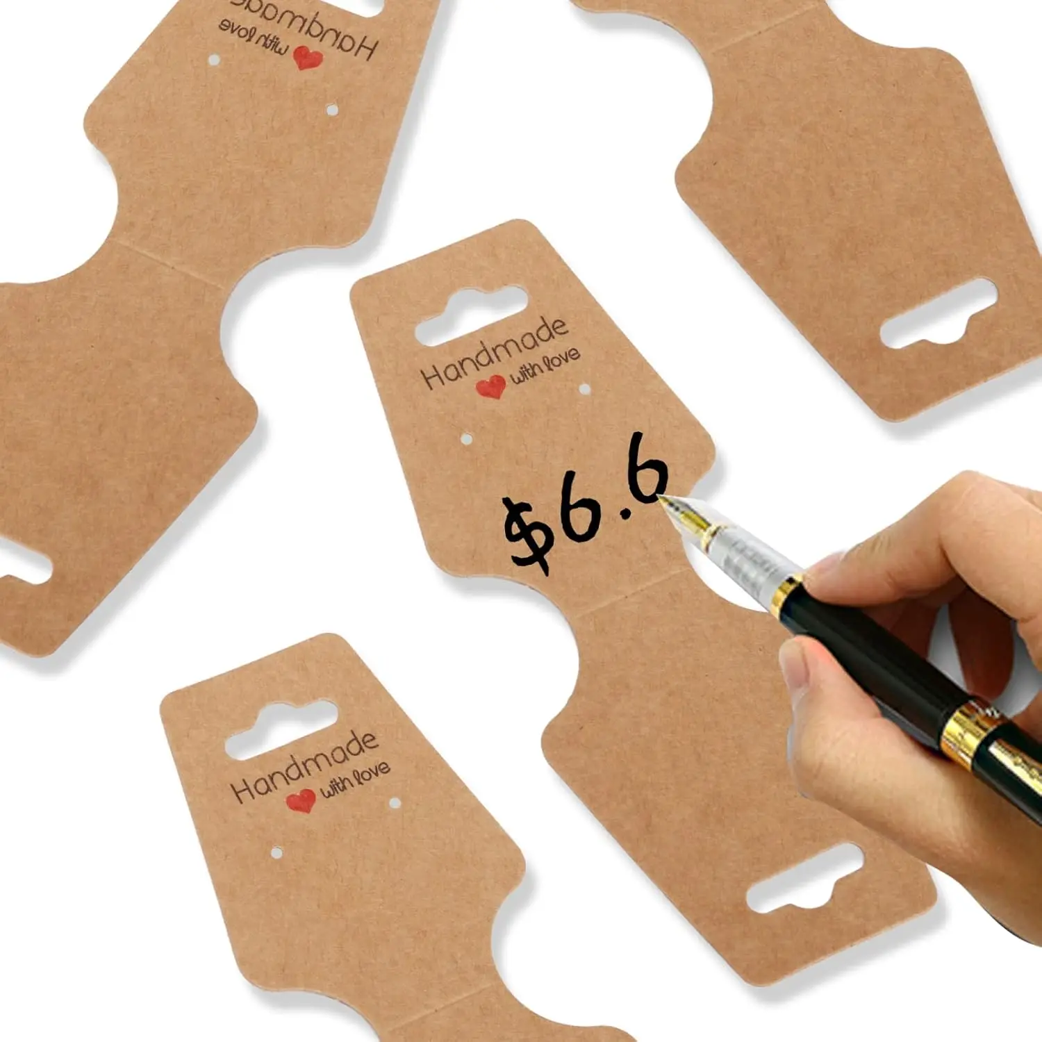 200PCS Bracelet Display Cards Sturdy Necklace Holder Cards Self Adhesive Jewelry Packaging Selling Card for Small Business of Ke