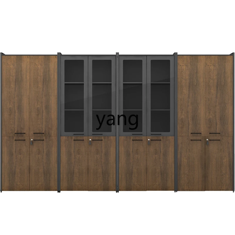 

LH Wooden Office File Cabinet Locked Office Bookcase Floor Data Storage