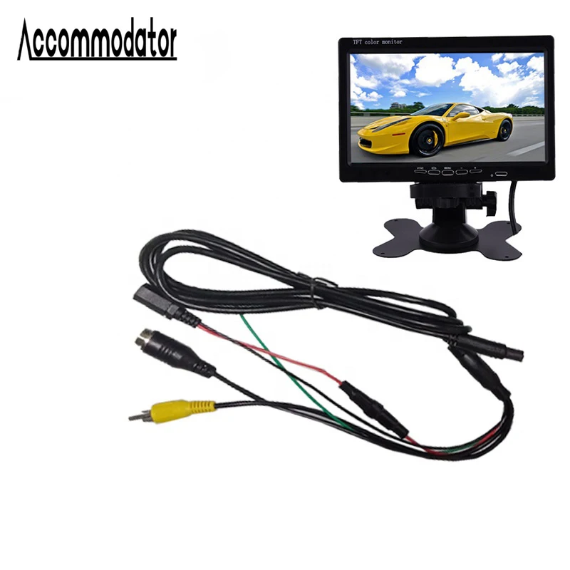 Monitor retrovisor do veículo do carro da cor do lcd de 7 polegadas