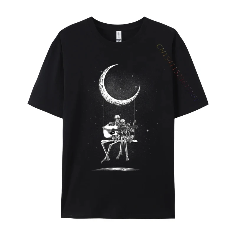 

keleton Playing Guitar Birthday Camisa T Shirts Plain Tops Shirts Family Cotton Fabric Funny Sweatshirts Europe Men