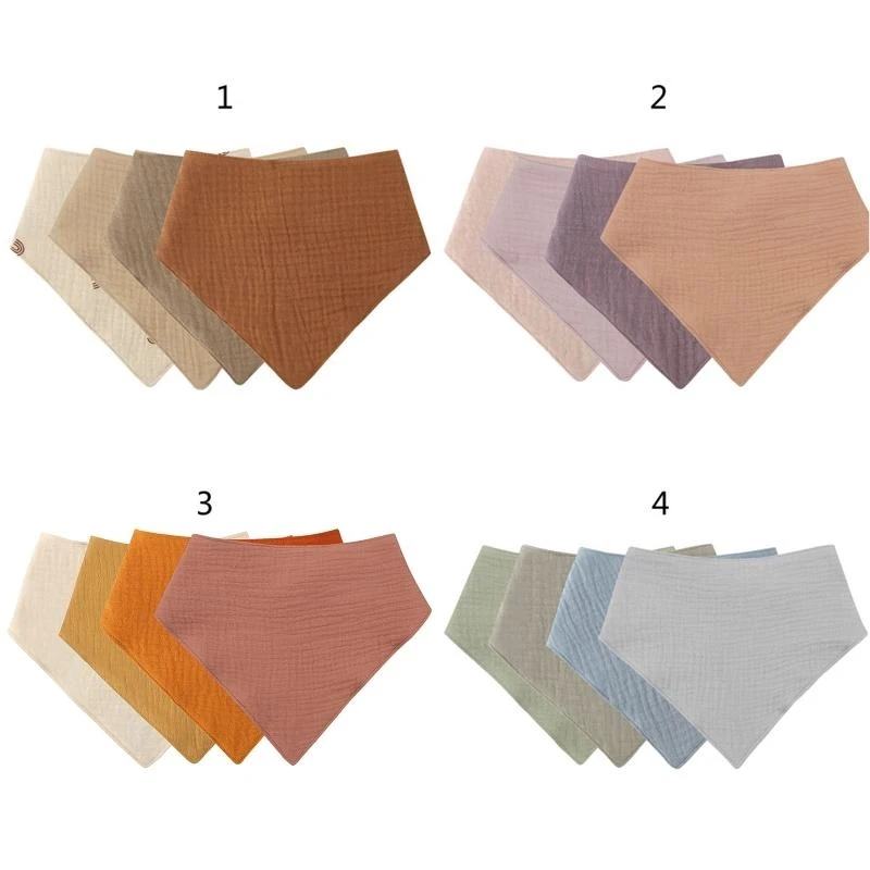 

J15U Muslin Absorbent Saliva Towel Drool Bibs Feeding Bib Soft Cotton Bandana