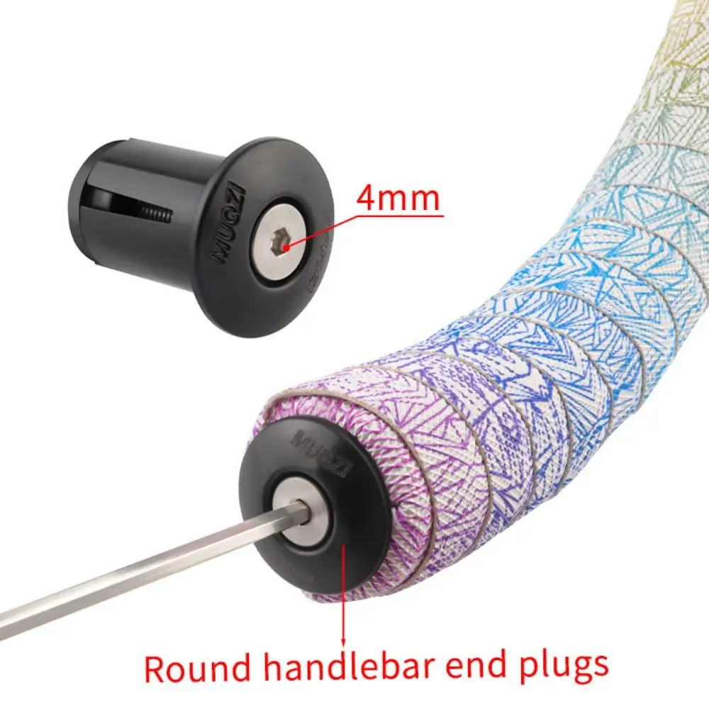 

Two Rolls Ice Cracks Cycling Handlebar Tape Gradient Color Non-slip Handle Bar Tapes Sweat Absorption with Handle Blocking