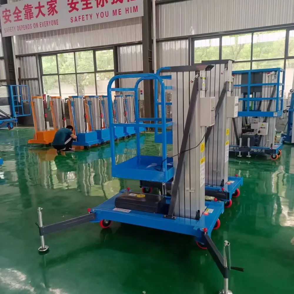 

4m 6m 8m Electric Hydraulic Mast Lift Portable Aluminium Alloy Lift Telescopic Lift For Sale